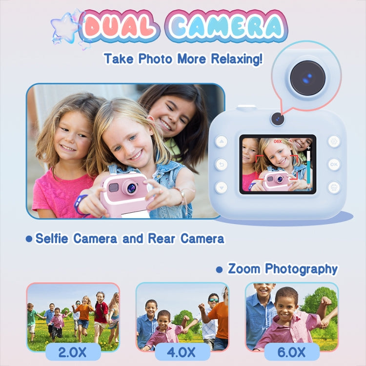 M8 2.4-Inch 1080P HD 2400W Pixel Dual-Camera Children Thermal Printing Camera, Pink, Blue, Purple, Pink+32GB, Blue+32GB, Purple+32GB M8 2.4-Inch 1080P HD 2400W Pixel Dual-Camera Children Thermal Printing Camera, Pink, Blue, Purple, Pink+32GB, Blue+32GB, Purple+32GB